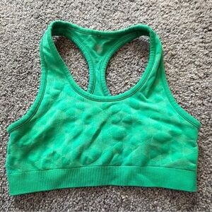 Athleta Bright Green Racerback Seamless Sports Bra